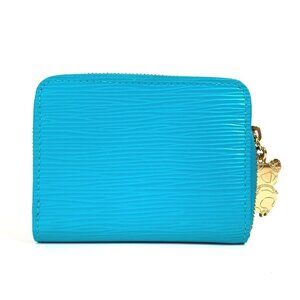 LOUIS VUITTON M14145 Takashi Murakami Epi zip-around coin purse Wallet blue